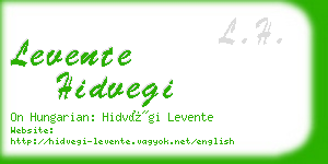 levente hidvegi business card